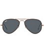 Color:Blue - Image 2 - Men's Classic 55mm Pilot Sunglasses