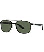 Color:Black - Image 1 - Men's RB3701 59mm Rectangle Sunglasses