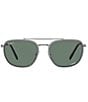 Color:Gunmetal - Image 2 - Men's RB3708 59mm Polarized Square Sunglasses
