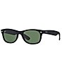 Color:Matte Black - Image 1 - Unisex Oversized Wayfarer Sunglasses
