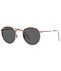 Color:Rose Gold - Image 1 - Round Metal 53mm Sunglasses