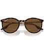 Color:Brown - Image 5 - Unisex 0rb2204 Polarized 54mm Phantos Round Sunglasses