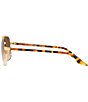 Color:Gold/Havana - Image 3 - Unisex 0RB3699 56mm Havana Aviator Sunglasses