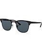 Color:Shiny Black - Image 1 - Unisex 0RB3716 51mm Clubmaster Sunglasses