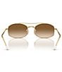 Color:Gold Flash - Image 4 - Unisex 54mm Oval Gradient Sunglasses