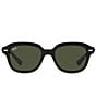 Color:Black - Image 2 - Unisex Erik 53mm Round Polarized Sunglasses