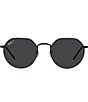 Color:Black - Image 2 - Unisex Jack 55mm Round Polarized Sunglasses