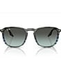 Color:Grey Gradient - Image 2 - Unisex Rb2203 55mm Striped Oval Sunglasses