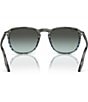 Color:Grey Gradient - Image 4 - Unisex Rb2203 55mm Striped Oval Sunglasses