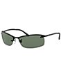 Color:Matte Black - Image 1 - Unisex RB3183 63mm Rectangle Sunglasses