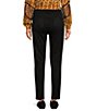 Color:Black - Image 2 - Tanya Stretch Faux Suede Skinny Ankle Jeans