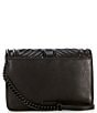 Color:Black - Image 2 - Chevron Quilted Small Turn Lock Love Crossbody Bag