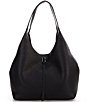 Color:Black - Image 1 - Darren Signature Carryall Black Leather Shoulder Bag