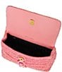 Color:Rose - Image 3 - Edie Straw Top Handle Crossbody Bag