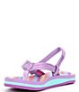 Color:Lavender - Image 4 - Girls' Little Ahi Hearts Flip-Flops (Toddler)