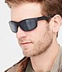 Color:Matte Black - Image 3 - Caper Wrap Polarized 63mm Sunglasses