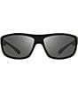 Color:Matte Black - Image 2 - Caper Wrap Polarized 63mm Sunglasses