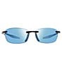 Color:Black with Blue Water Lens - Image 2 - Descend E Polarized 64mm Rectangle Sunglasses