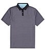 Color:Black Geo - Image 1 - Golf Sport Performance Stretch Short Sleeve Polo Shirt