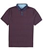 Color:Navy Geo - Image 1 - Golf Sport Performance Stretch Short Sleeve Polo Shirt