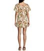 Color:Off White - Image 2 - La Quinta Floral Print Short Sleeve Button Front Dress
