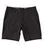 Color:Black - Image 1 - Mid-Rise Phase Nine Solid 19#double; Outseam Boardwalk Shorts