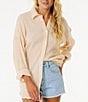Color:Light Peach - Image 1 - Premium Surf Holiday Button Front Shirt