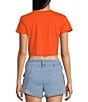 Color:Orange - Image 2 - Summer Solstice Crop Baby Graphic T-Shirt