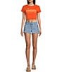 Color:Orange - Image 3 - Summer Solstice Crop Baby Graphic T-Shirt