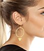 Color:Gold - Image 2 - Heart Gypsy Hoop Earrings