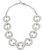Color:Two Tone - Image 1 - Two-Tone Open Circle Collar Necklace