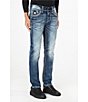 Color:Medium Blue - Image 3 - Julian Alternate Fit Straight Leg Stitched Pocket Denim Jeans