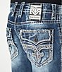 Color:Medium Blue - Image 4 - Julian Alternate Fit Straight Leg Stitched Pocket Denim Jeans