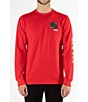 Color:Red - Image 2 - Long Sleeve Mirror Logo T-Shirt