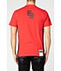 Color:Red - Image 2 - Short Sleeve Color Block T-Shirt