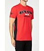 Color:Red - Image 3 - Short Sleeve Color Block T-Shirt