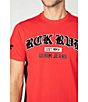 Color:Red - Image 4 - Short Sleeve Color Block T-Shirt