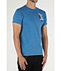 Color:Blue - Image 3 - Short Sleeve Logo & Flame Graphic T-Shirt