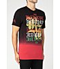 Color:Black/Red - Image 3 - Short Sleeve Logo Graduated Print T-Shirt