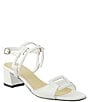 Color:White - Image 1 - Taliah Weatherproof Nappa Leather Slingback Sandals