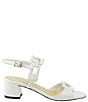 Color:White - Image 2 - Taliah Weatherproof Nappa Leather Slingback Sandals