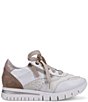Color:Mink - Image 2 - Zola Leather and Suede Hidden Wedge Sneakers