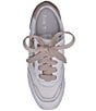 Color:Mink - Image 4 - Zola Leather and Suede Hidden Wedge Sneakers