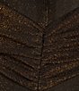 Color:Bronze - Image 3 - Abel Metallic Stretch Knit Asymmetrical One Shoulder Cut-Out Midriff Detail Long Dress