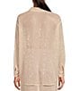 Color:Light Nude - Image 2 - Jocelyn Chiffon Sheer Rhinestone Embellished Point Collar Long Sleeve Button-Front Shirt