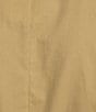 Color:Sand - Image 5 - Palmer Cotton Poplin Spread Collar Long Sleeve Bare Midriff Tie-Back Top