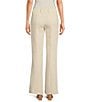 Color:Pearl - Image 2 - Stretch Crepe Pocketed Straight Full Leg Trouser Pants