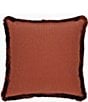 Color:Spice/Multi - Image 2 - Harrogate Fringed Geometric Diamond Reversible Square Pillow