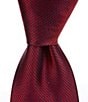 Color:Red - Image 1 - Solid Textured 3 3/8#double; Silk Tie