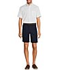Color:Dark Navy - Image 3 - Big & Tall Pleated Washed 9#double; and 11#double; Inseam Chino Shorts